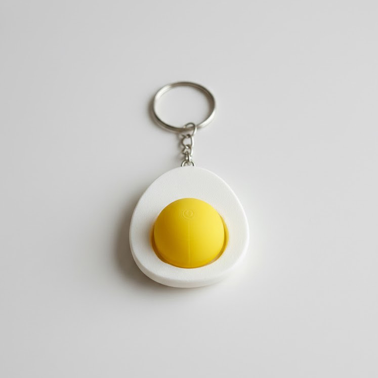 Ktmstore - Egg Clicker Fidget Gantungan Kunci Mechanical Keyboard Keycap Telur 3D ASMR Clicky