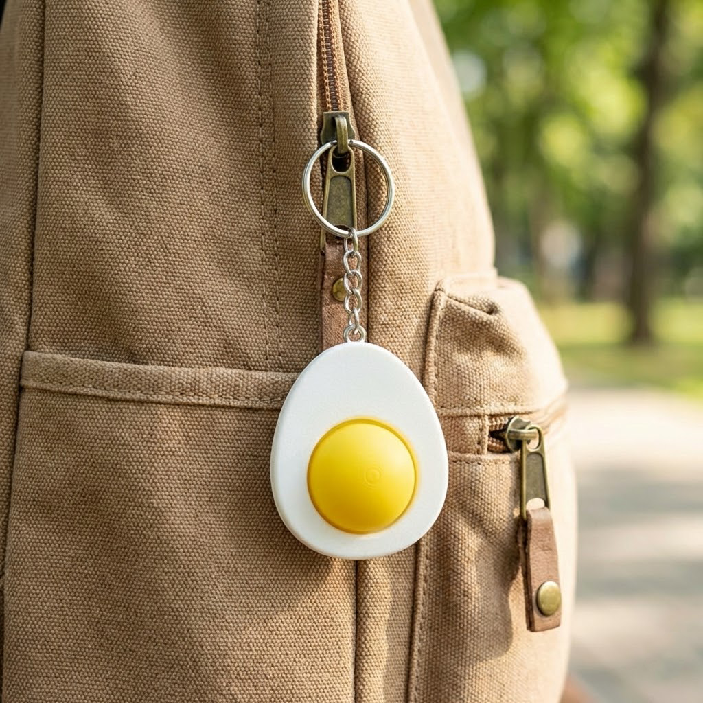 Ktmstore - Egg Clicker Fidget Gantungan Kunci Mechanical Keyboard Keycap Telur 3D ASMR Clicky