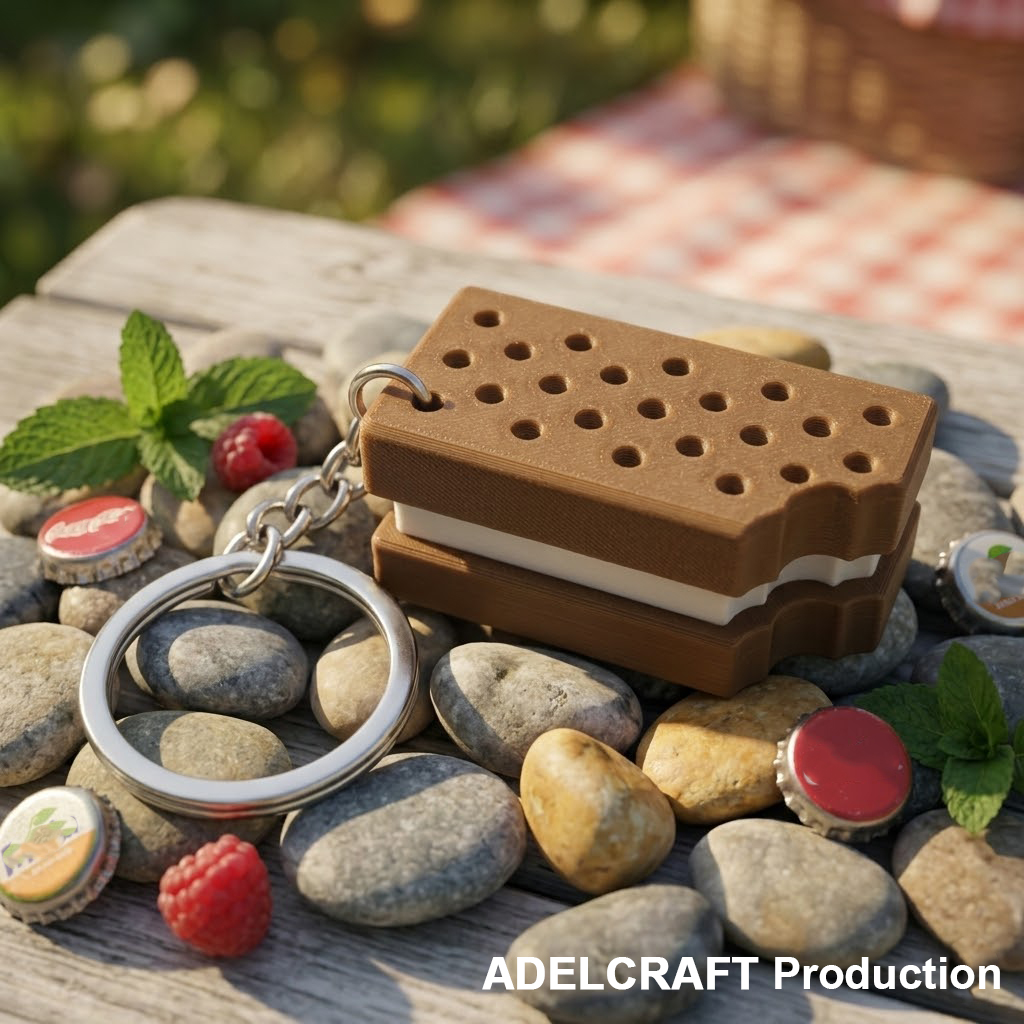 Ktmstore - Biskuit Clicker Fidget Gantungan Kunci Mechanical Keyboard Keycap Biscuit 3D ASMR Clicky