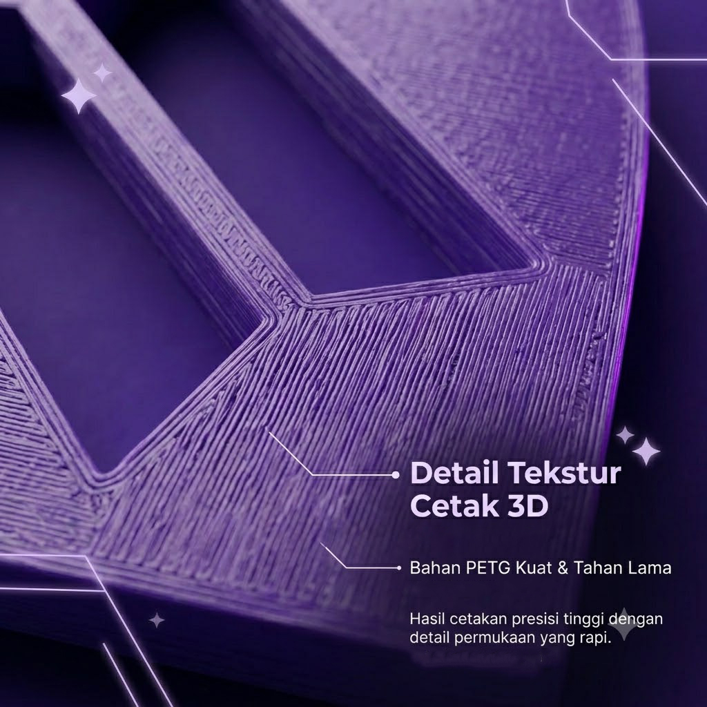 Ktmstore - Gantungan Kunci BTS Model Hati Premium 3D Print Bahan PETG Tebal Kuat Keychain BTS Army Logo Heart Edition 2 Ukuran Besar Kecil