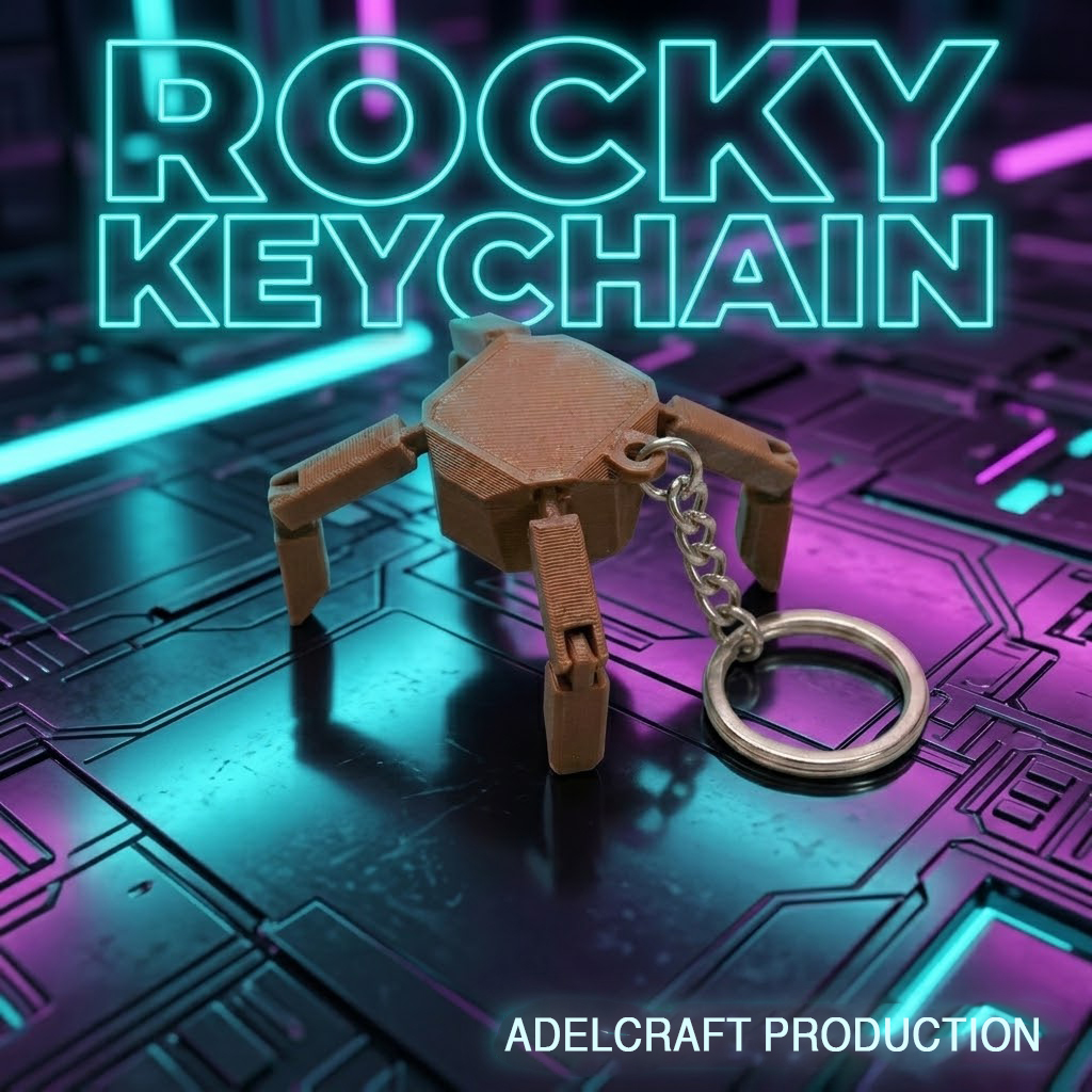 Ktmstore - Gantungan Kunci Rocky Keychain Project Hail Mary Artikulasi Kaki 4 Pcs 3D Print
