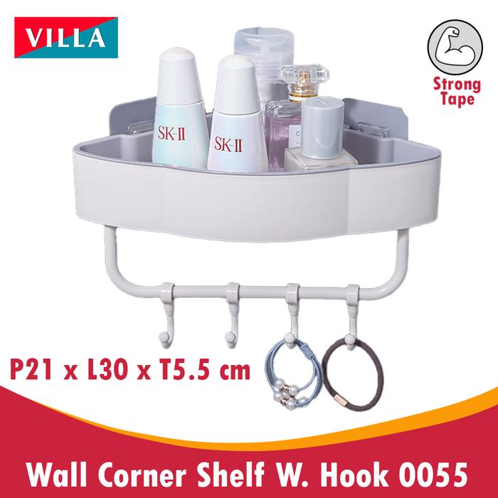gantungan rak kamar mandi sudut Besar Wall Corner Shelf Hook Villa Festiva