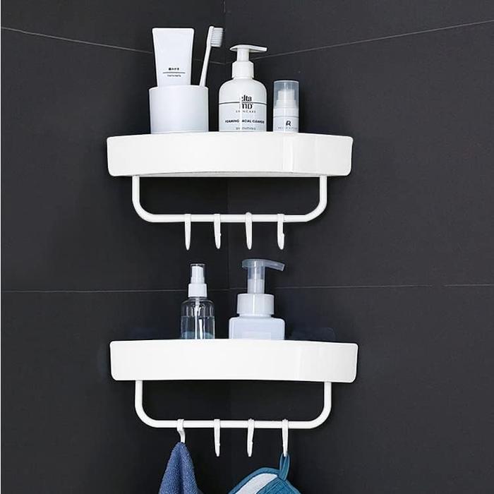 gantungan rak kamar mandi sudut Besar Wall Corner Shelf Hook Villa Festiva