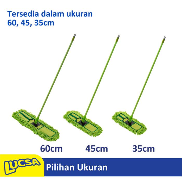 Pel Lebar 35cm Alat Pel Sapu Lantai Lobby Set Dust Mop Lucsa LM-170