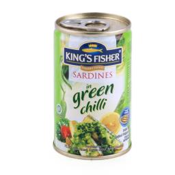 Paket 3 pcs Kings Fisher Sarden mini Sambal Hijau Makanan Kaleng 155g kings fisher