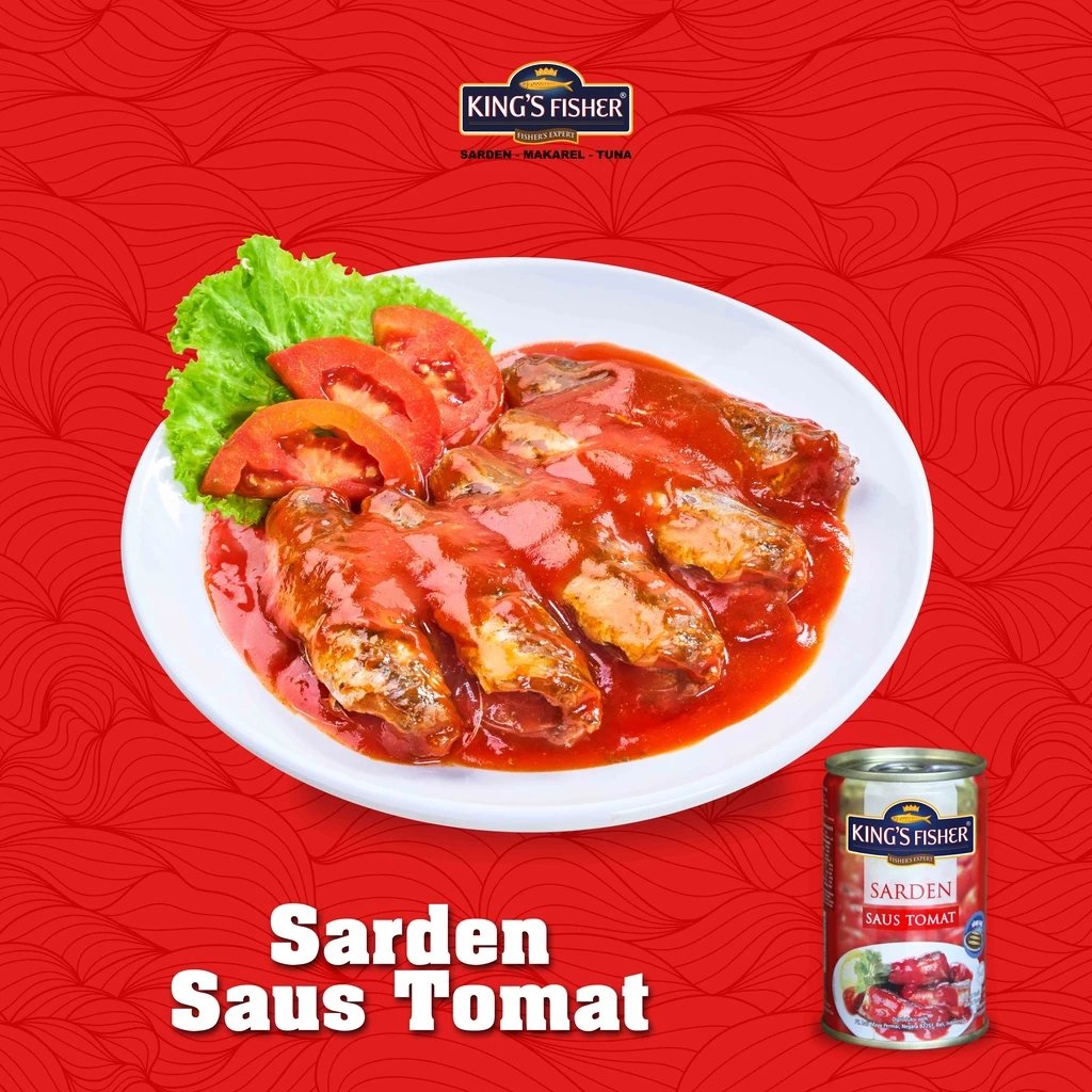 King's Fisher Sarden saus tomat Makanan Kaleng  425 gr