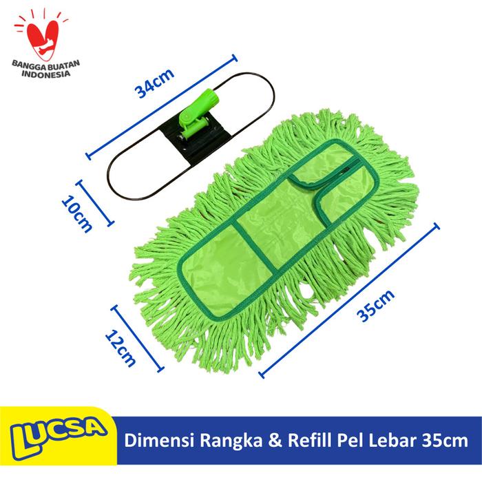 Pel Lebar 35cm Refill Pel Sapu Lantai Lobby Dust Mop Lucsa LM-1709