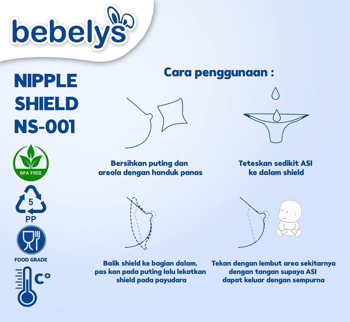 Nipple Shield Silikon Pelindung Puting menyusui NS-001 Bebelys