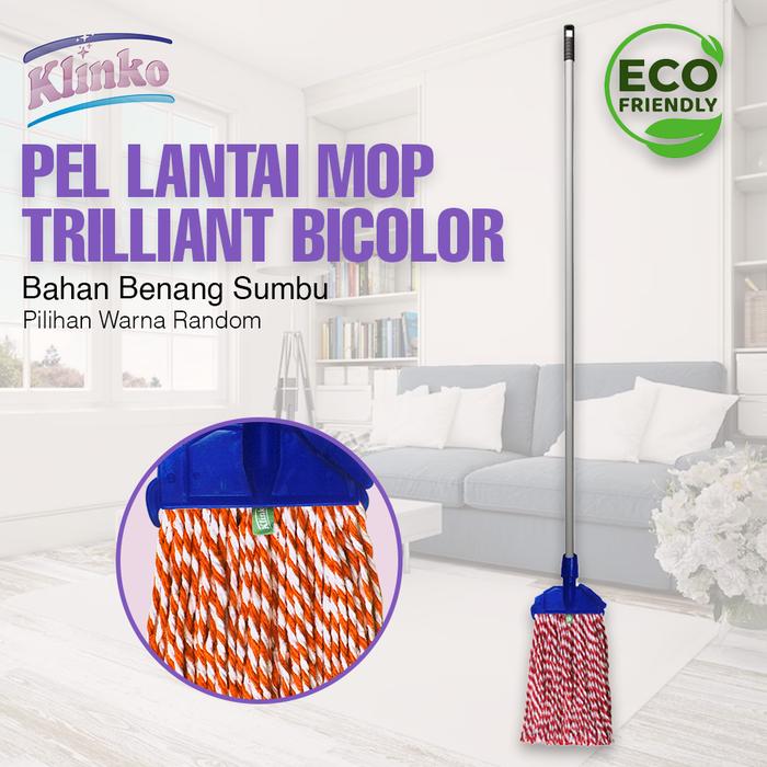 REFILL Alat Pel Lantai 2 warna Jepit Mop Triliant Bicolor benang Sumbu Klinko