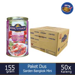 Paket 1 dus 50pc Kings Fisher Sarden saus bangkok 155g makanan kaleng