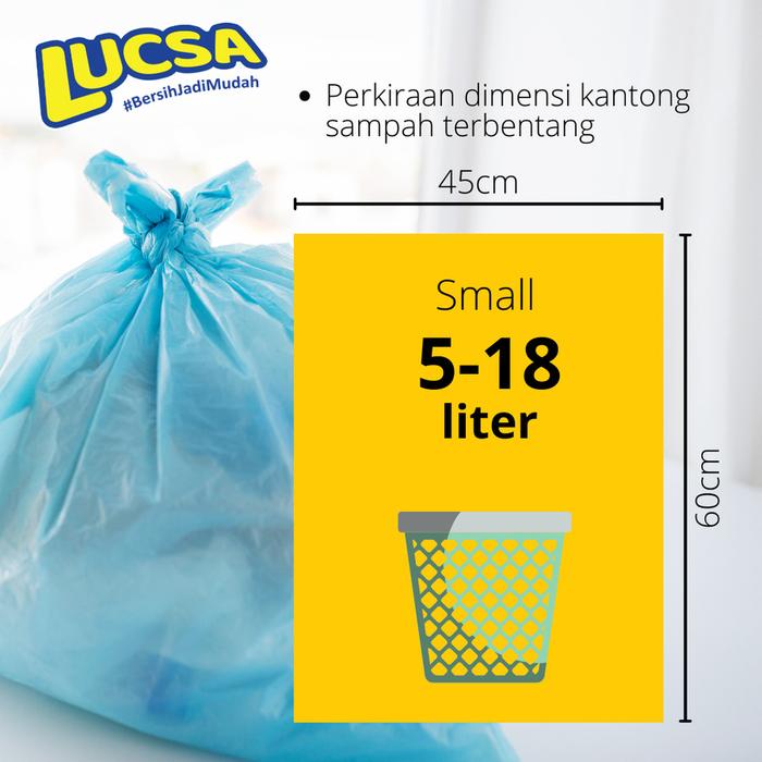 Kantong Sampah S 5-18L Plastik Sampah Bin Liner Garbage Bag Lucsa 130