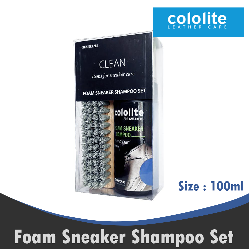 Shoe Foam Cleaner Shampoo Set pembersih sneaker cuci sepatu Sikat 100ml cololite