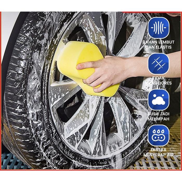 Busa Spons model 8 Sponge Tebal cuci motor mobil 014231 Cleanmatic