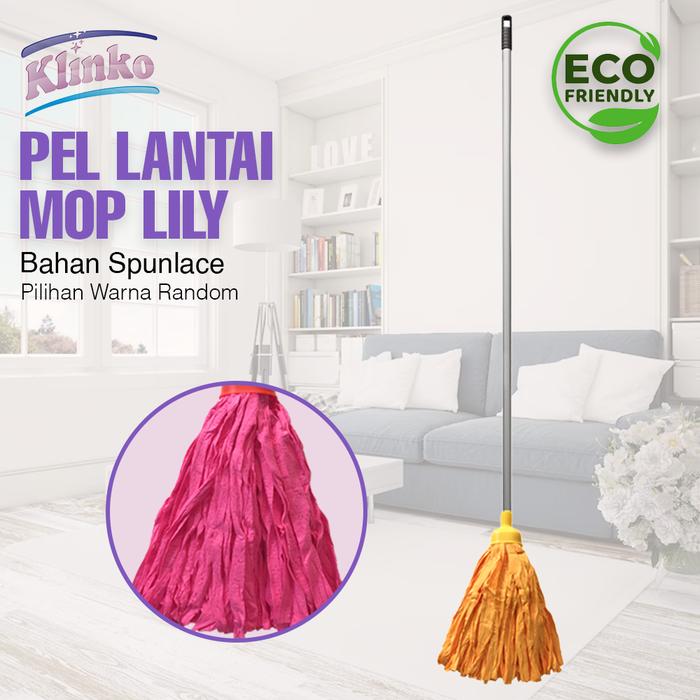 Alat Pel Lantai warna Mop Lily pel Spunlace Klinko