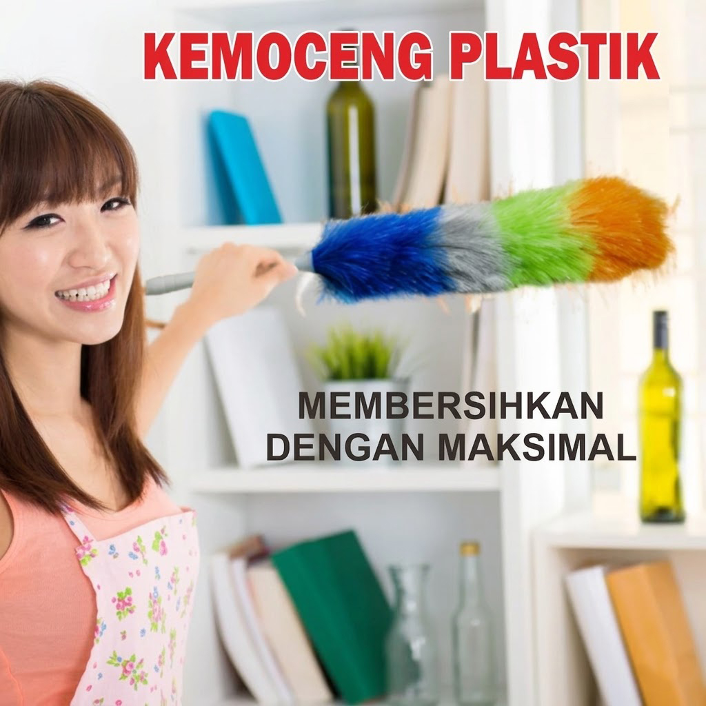 kemoceng tali rafia dragon kemucing plastik besar Taiwan duster Sulak Bulu Plastik Pembersih Debu Dust Cleaner KM857