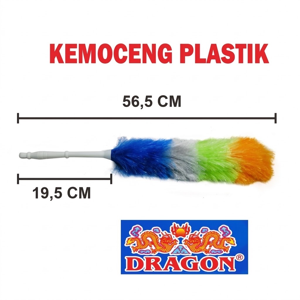 kemoceng tali rafia dragon kemucing plastik besar Taiwan duster Sulak Bulu Plastik Pembersih Debu Dust Cleaner KM857
