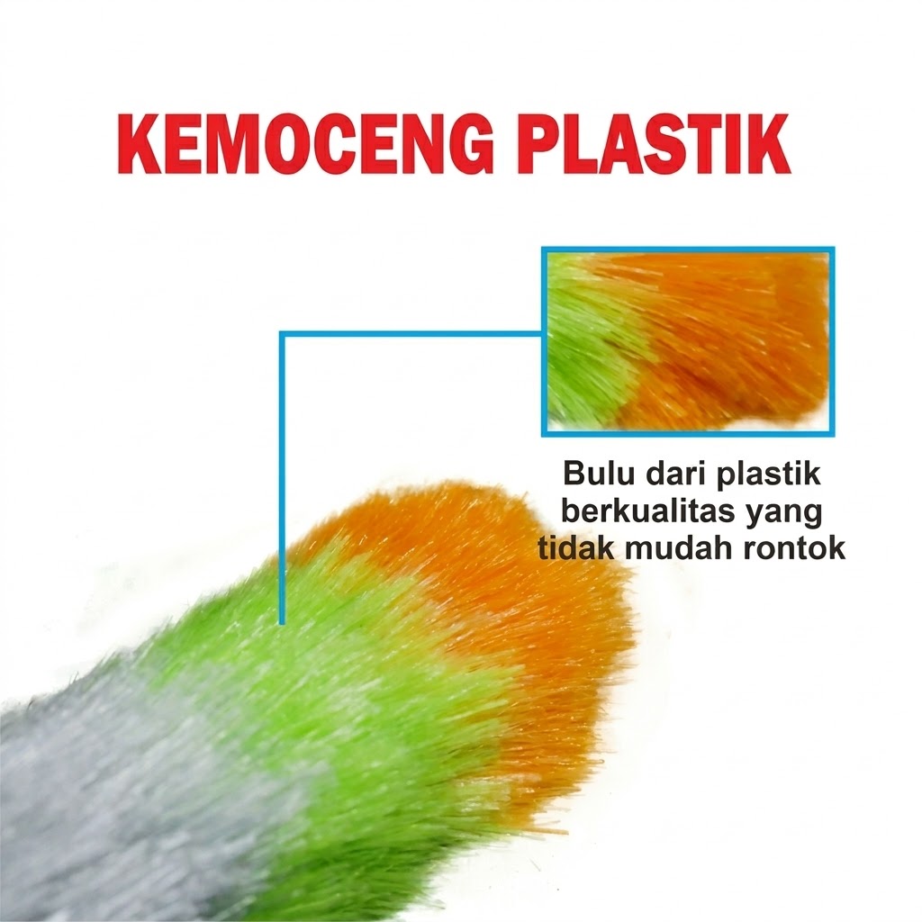 kemoceng tali rafia dragon kemucing plastik besar Taiwan duster Sulak Bulu Plastik Pembersih Debu Dust Cleaner KM857