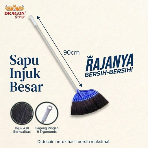 Dragon Sapu Ijuk Besar Sapu Lantai Rumah Sapu Kipas Besar Alat Pembersih Lantai SP120