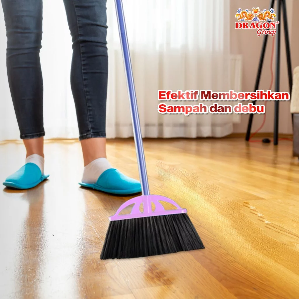 DRAGON Sapu Taiwan Hitam 110Cm Pembersih Lantai Dust Remover Serbaguna SP151 Warna Random