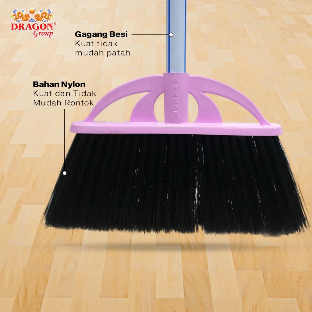 DRAGON Sapu Taiwan Hitam 110Cm Pembersih Lantai Dust Remover Serbaguna SP151 Warna Random