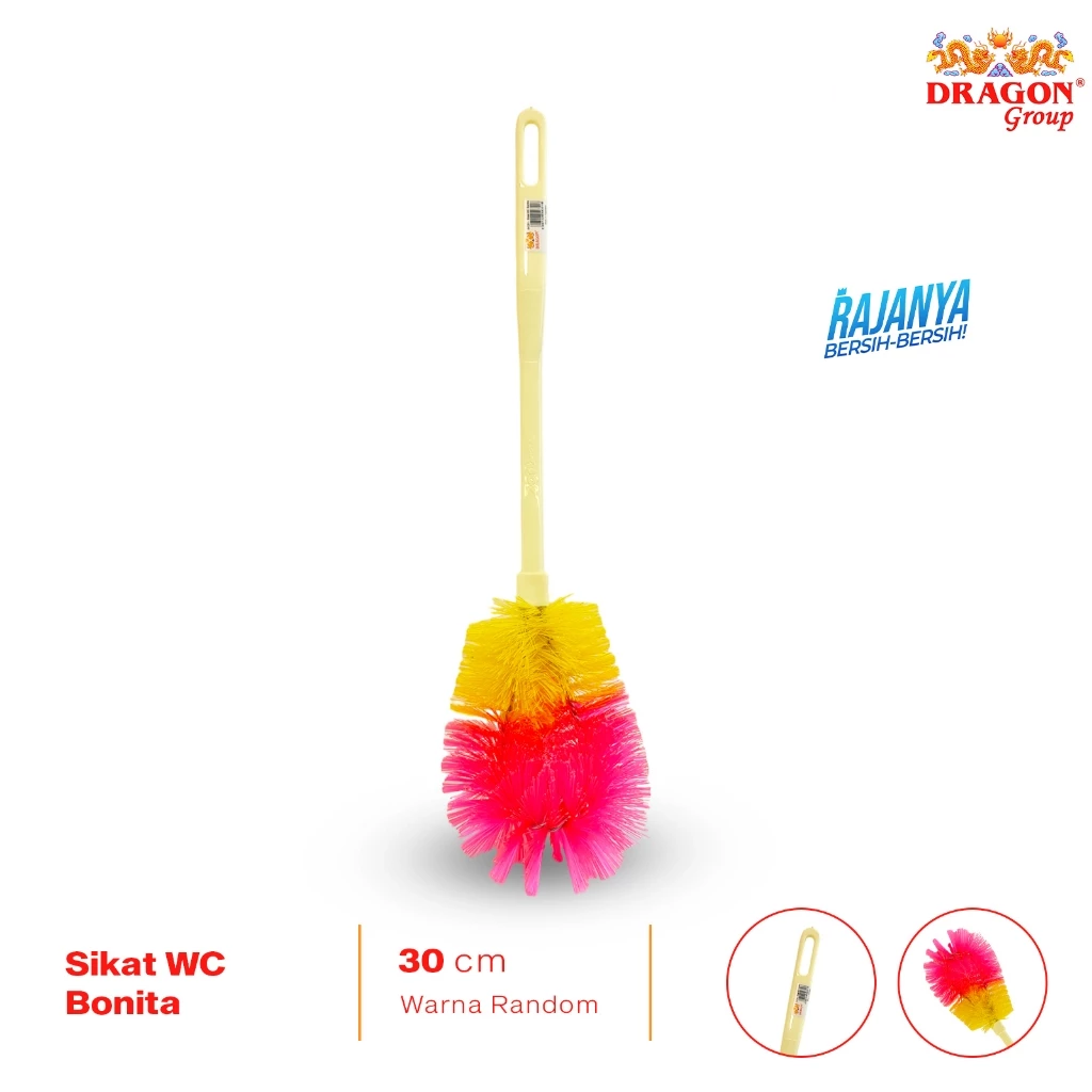DRAGON Bonita Sikat WC Toilet 30Cm Pembersih Kamar Mandi Cleaning Brush Serbaguna SK351 Warna