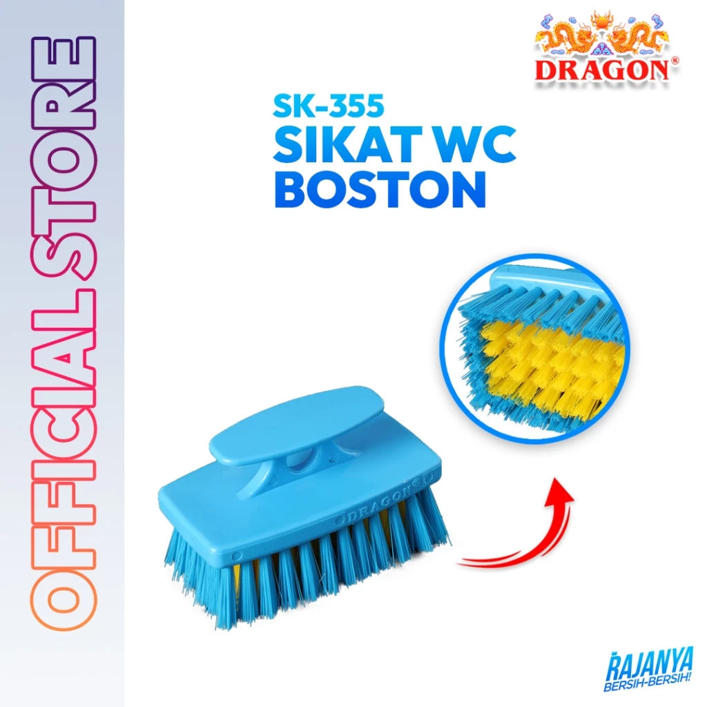 DRAGON Boston Sikat WC Toilet 11 Cm Pembersih Kamar Mandi Cleaning Brush Serbaguna SK355 Warna