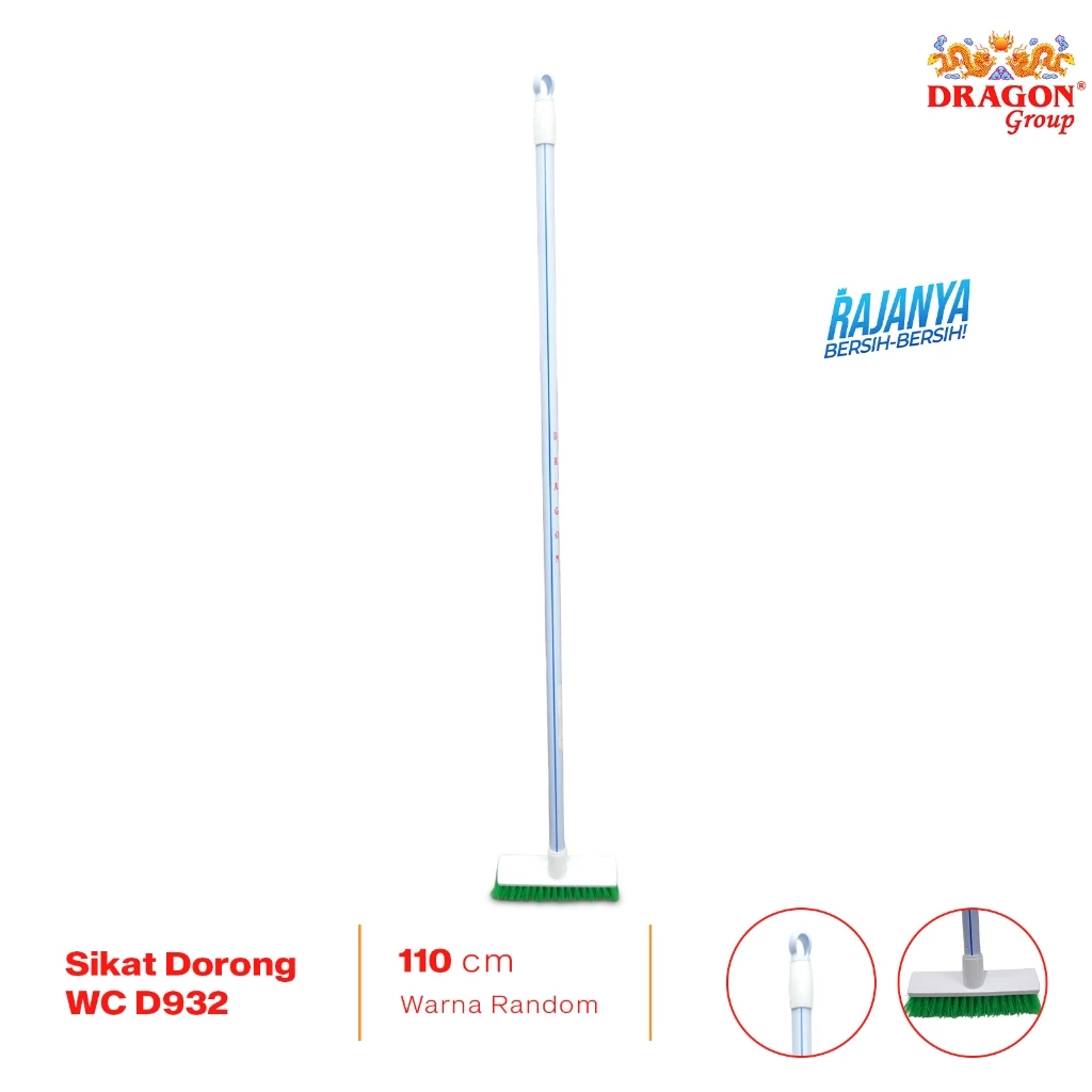 DRAGON D932 Sikat Dorong Lantai WC Toilet 110 Cm Pembersih Kamar Mandi Cleaning Brush Serbaguna SK357