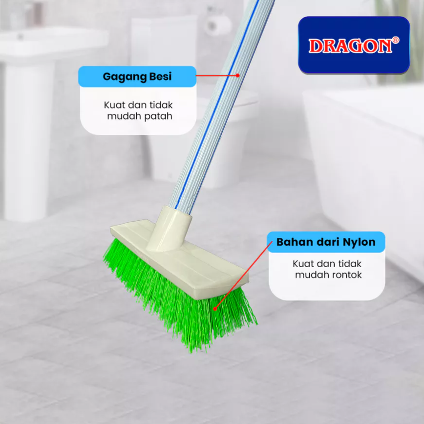 DRAGON D932 Sikat Dorong Lantai WC Toilet 110 Cm Pembersih Kamar Mandi Cleaning Brush Serbaguna SK357