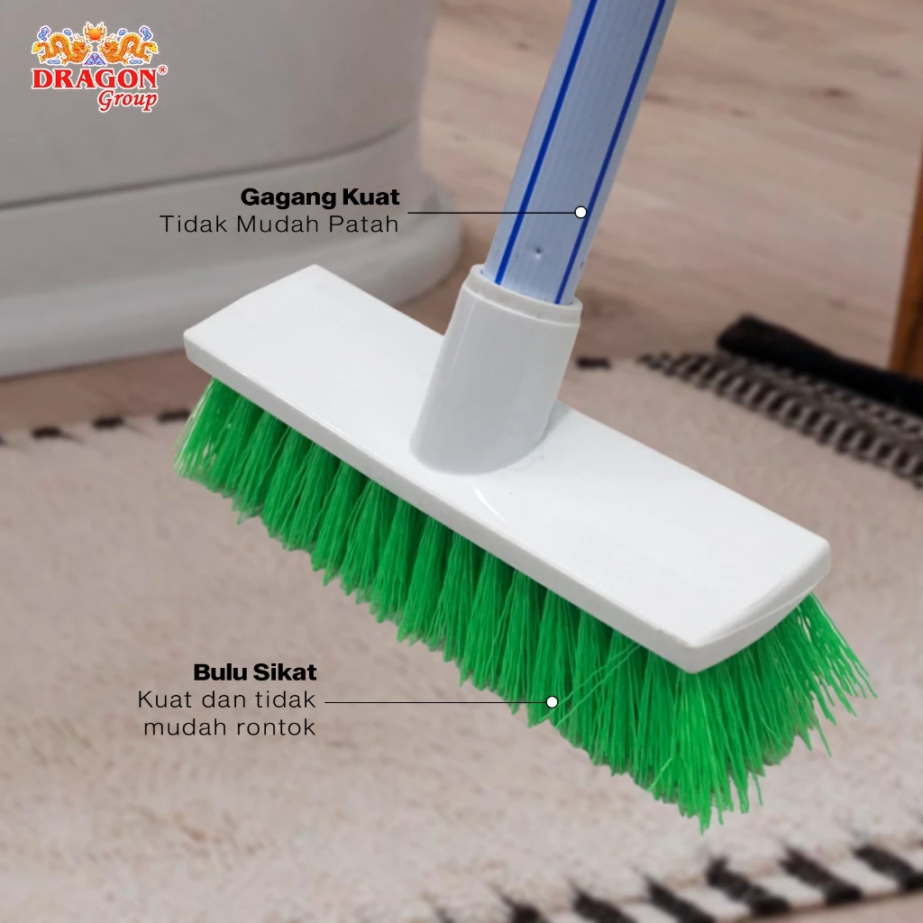 DRAGON D932 Sikat Dorong Lantai WC Toilet 110 Cm Pembersih Kamar Mandi Cleaning Brush Serbaguna SK357