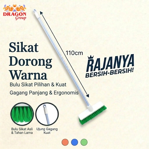 DRAGON D932 Sikat Dorong Lantai WC Toilet 110 Cm Pembersih Kamar Mandi Cleaning Brush Serbaguna SK357