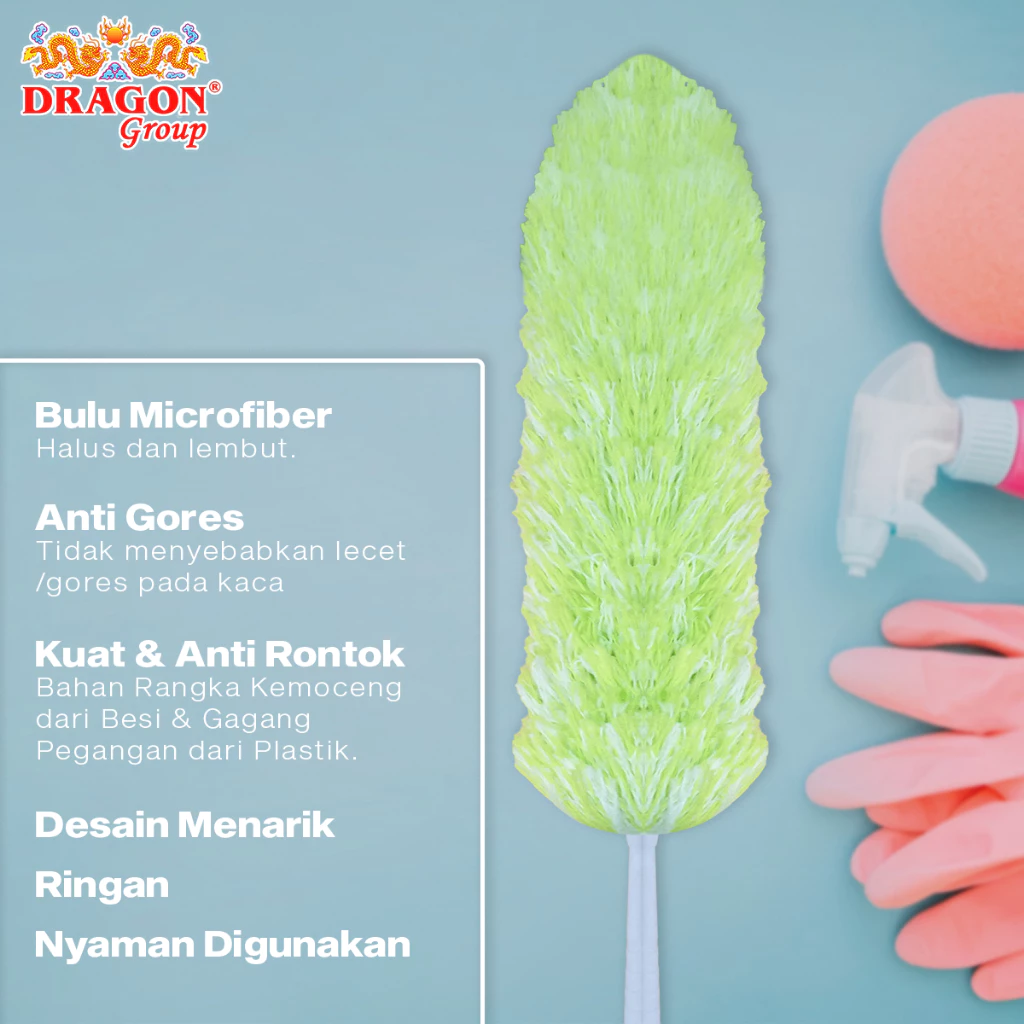 DRAGON Kemoceng Microfiber 60 Cm Pembersih Perabotan Cleaning Serbaguna KM858