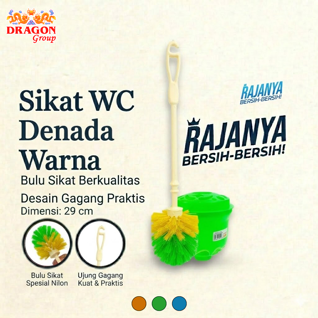 DRAGON Denada Sikat WC Toilet 29 Cm Pembersih Kamar Mandi Cleaning Brush SK352