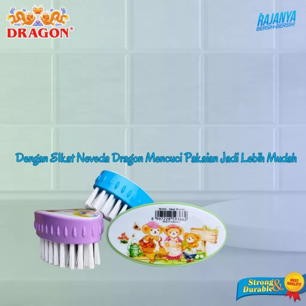 DRAGON Neveda Sikat Pembersih Baju 11 Cm Bulu Lembut Cleaning Brush Serbaguna SK366