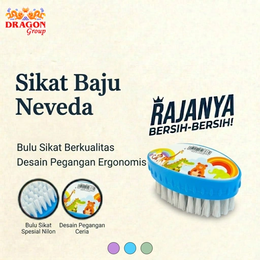 DRAGON Neveda Sikat Pembersih Baju 11 Cm Bulu Lembut Cleaning Brush Serbaguna SK366
