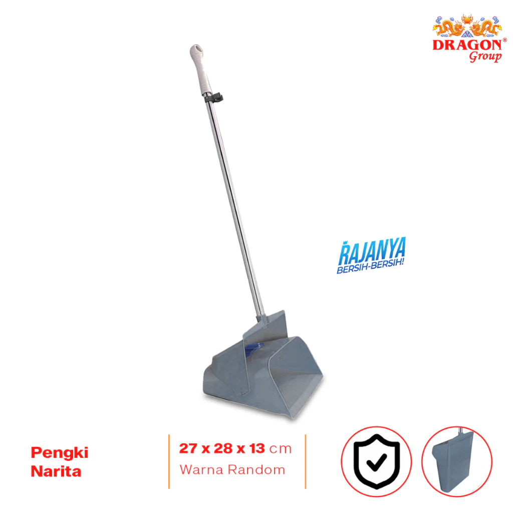 DRAGON Pengki Narita Serokan Sampah 72 Cm Sistem Tutup Dustpan Serbaguna PP833