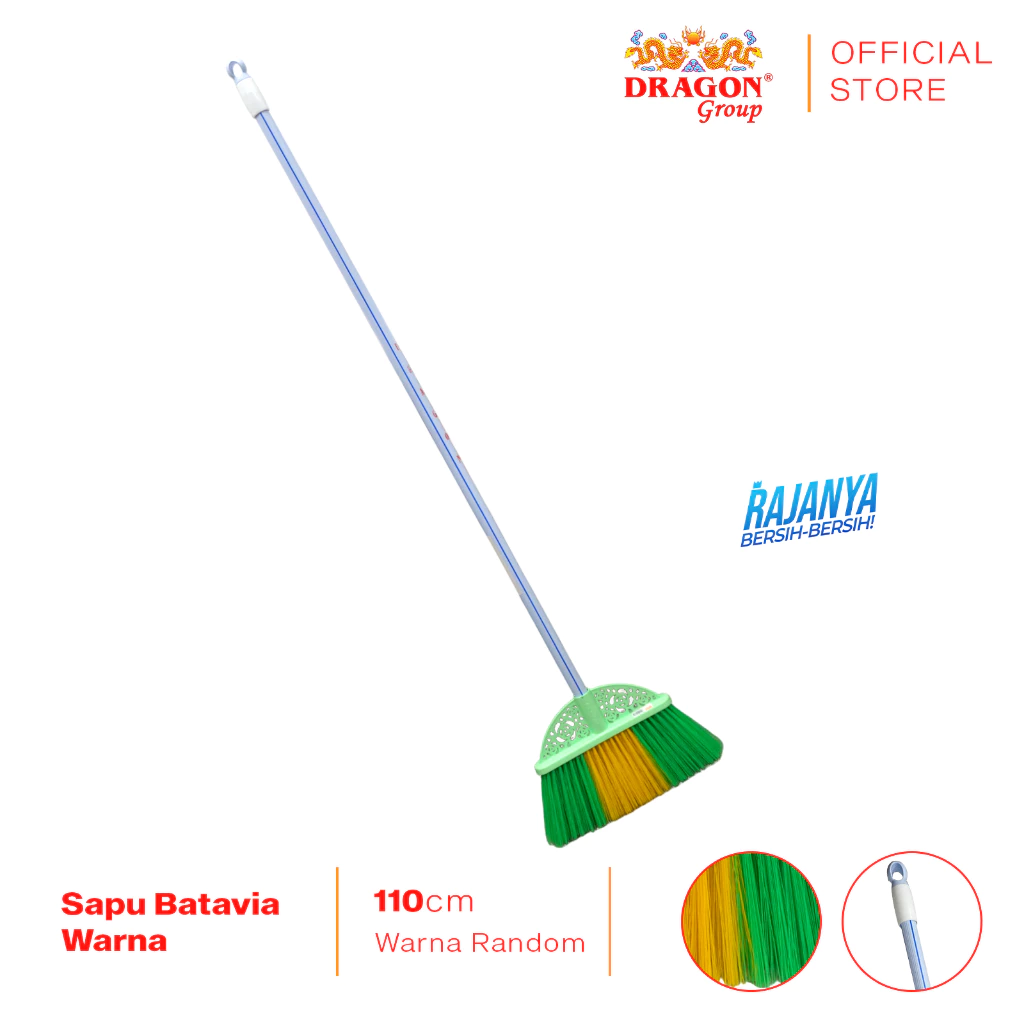 DRAGON Sapu Batavia Hitam 110Cm Pembersih Lantai Dust Remover Serbaguna SP170 Warna