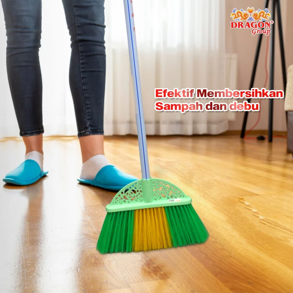 DRAGON Sapu Batavia Hitam 110Cm Pembersih Lantai Dust Remover Serbaguna SP170 Warna