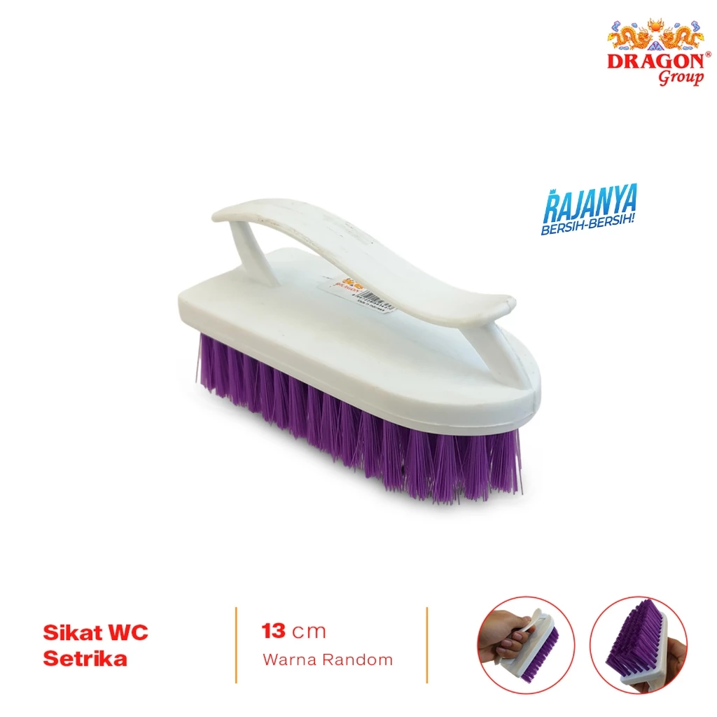 DRAGON Setrika Sikat WC Toilet 13 Cm Pembersih Kamar Mandi Cleaning Brush Serbaguna SK345 Warna