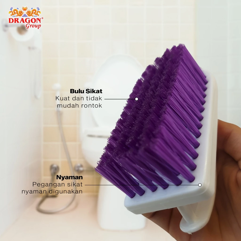 DRAGON Setrika Sikat WC Toilet 13 Cm Pembersih Kamar Mandi Cleaning Brush Serbaguna SK345 Warna