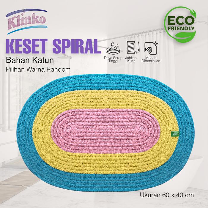 Keset Kaki Kamar Mandi Spiral Keset Pintu Keset rumah Tiga Warna Klinko