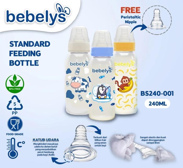 Bebelys Botol Susu Standard Botol Susu Bebelys slimneck anti kolik