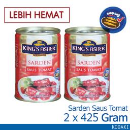 Kings Fisher Paket 2 pcs Sarden saus tomat 425g Makanan Kaleng kings fisher