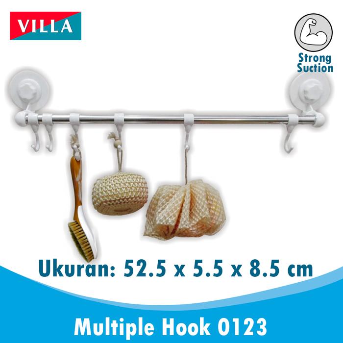 Gantungan Handuk Premium Multiple Hook Gantungan WC Villa Nutech 0123
