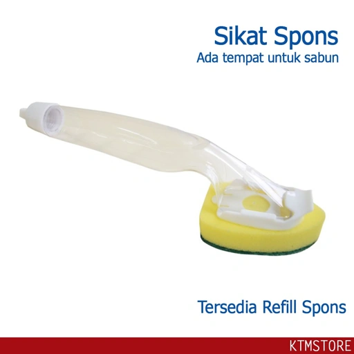 Scruber Sponge With Handle 001 (Spon Cuci Piring Gagang) 950034 Cleanmatic