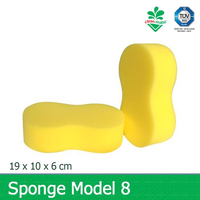 Busa Spons model 8 Sponge Tebal cuci motor mobil 014231 Cleanmatic