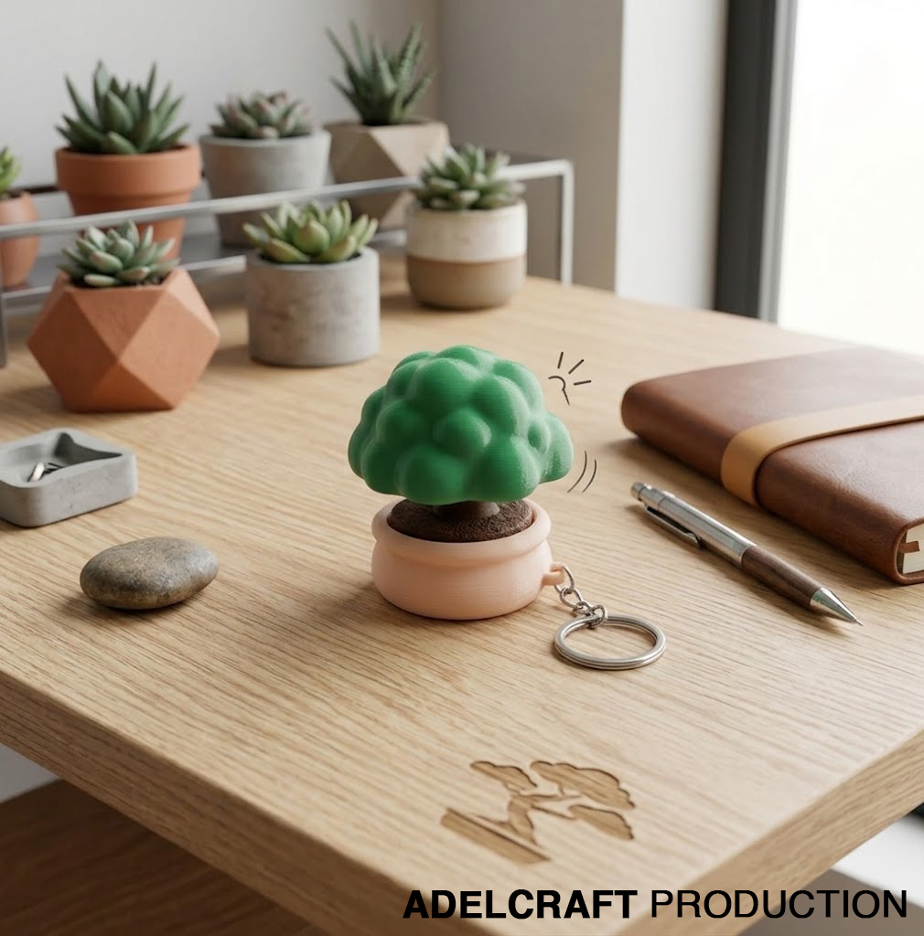 Ktmstore - Bonsai Fidget Clicker Keychain Mechanical Switch Aesthetic Stress Relief ASMR Clicky