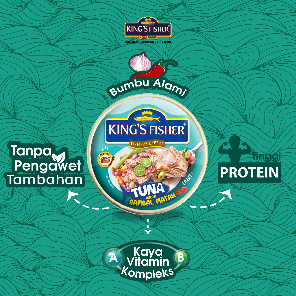 King's Fisher Tuna Sambal Matah Daging Tuna Makanan Kaleng 170 g