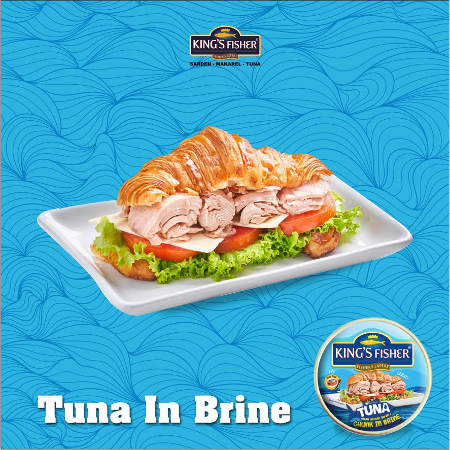 King's Fisher Tuna dalam Air Garam Tuna in Brine Daging Tuna Makanan Kaleng 170 gr
