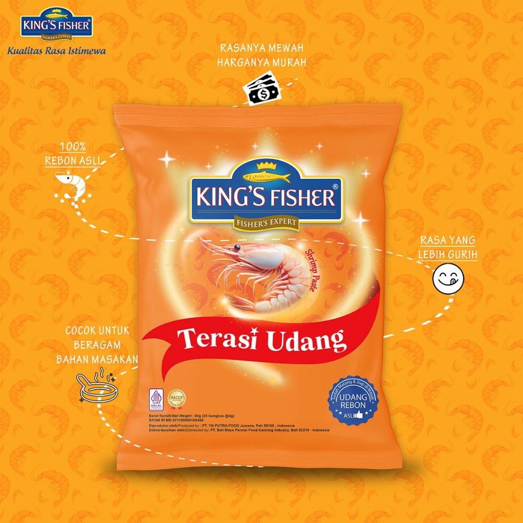 King's Fisher Terasi Udang 4 g Trasi Udang Rebon Asli Wangi Enak