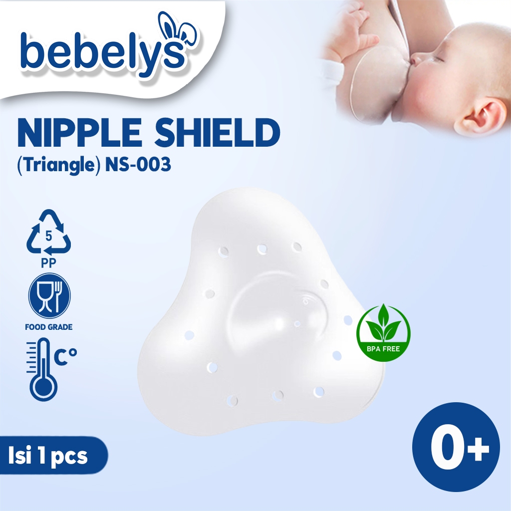 Bebelys Nipple Shield Triangle NS-003 – Pelindung Puting ASI BPA Free (1 pcs)